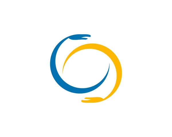 Handcare Logo Template Vetor Ícone Negócios — Vetor de Stock