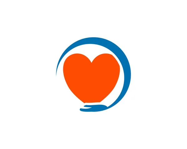 Hart Zorg Logo Ontwerp Sjabloon Pictogram Vectorillustratie — Stockvector