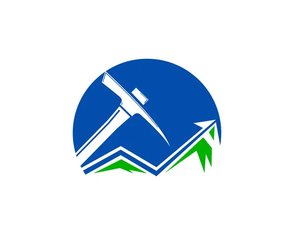 Modelo Projeto Logotipo Mineração Ilustração Vetor —  Vetores de Stock