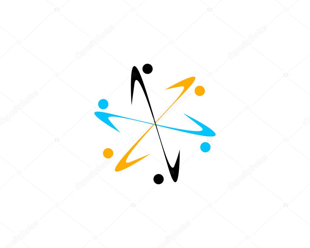 Team Work Logo Design Template