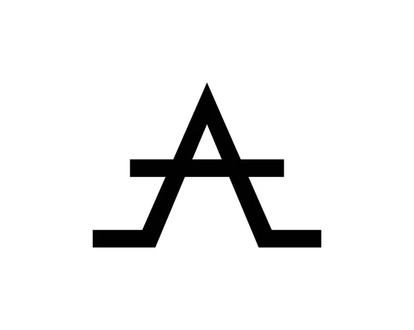 Carta Inicial Una Plantilla Diseño Vector Logotipo — Vector de stock