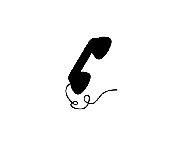 Telefon Symbol Vektor Telefon Logo — Stockvektor