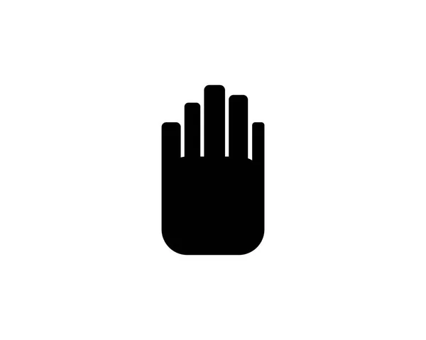Stoppen Met Hand Logo Vector — Stockvector