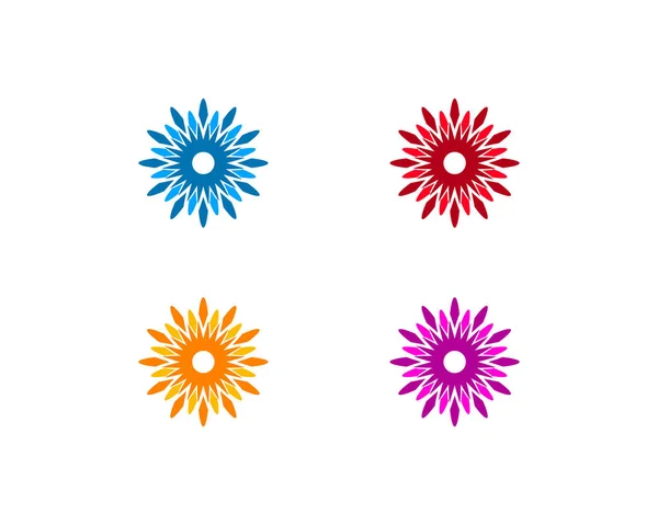 Plantilla Vector Icono Logotipo Flor — Vector de stock