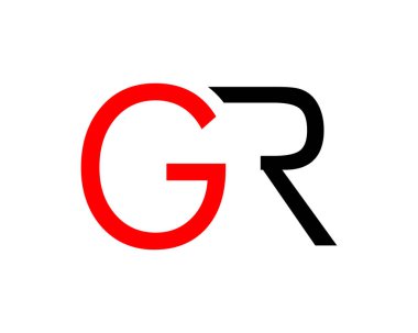 İlk gr mektup logo şablonu tasarlamak vektör