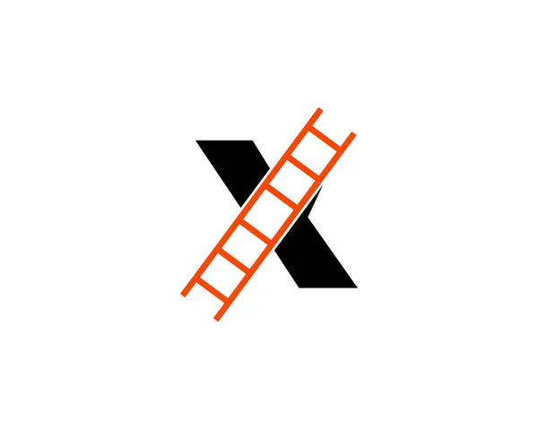 Letra Con Logotipo Escaleras Industrial Reparación Herramientas Servicio Mantenimiento Logotipo — Archivo Imágenes Vectoriales