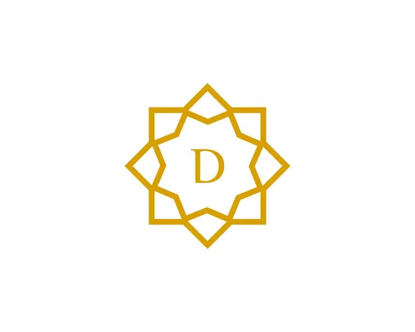 Logotipo Carta Inicial Com Ornamento Luxo — Vetor de Stock