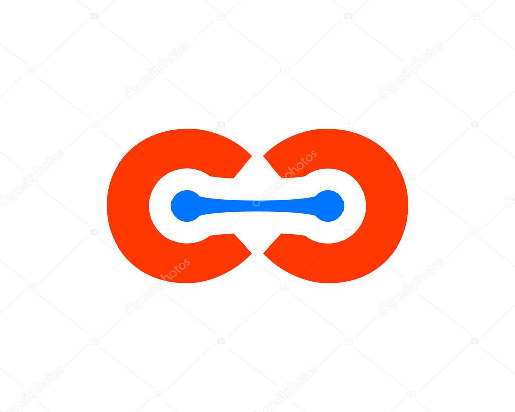 Connection logo template, Abstract double C logo, Double C icon, Connection of the two letters