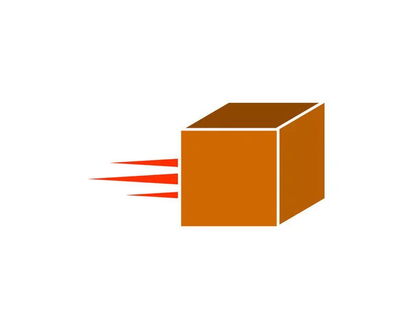 Пересувна Коробка Швидка Коробка Шаблон Дизайну Логотипу — стоковий вектор