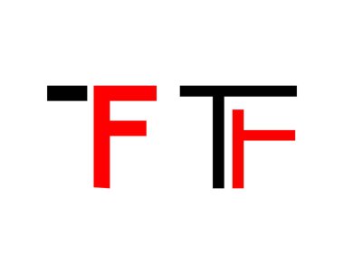 İlk harf Tf Tasarım Logo kümesi