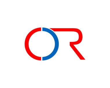 İlk harf O ve R logo şablonu vektör