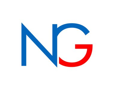 İlk harf Ng Logo tasarım şablonu