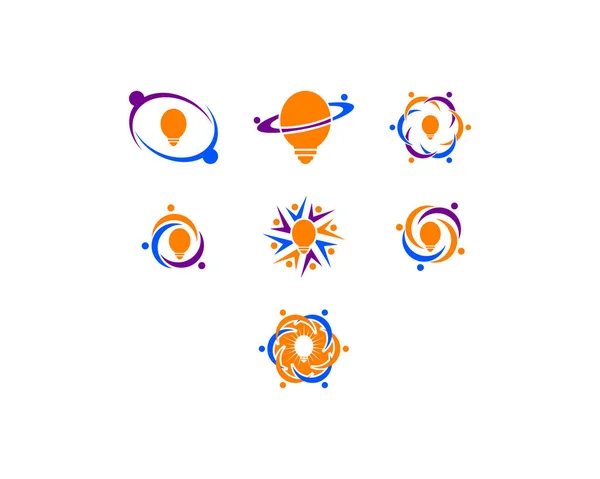 Modèle Logo Idée Ensemble Personnes — Image vectorielle