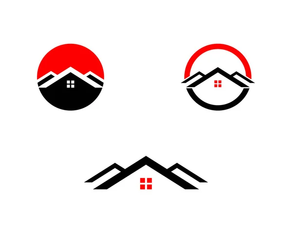 Набор Векторных Шаблонов Дизайна Логотипа Недвижимости — стоковый вектор