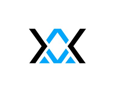 İlk harf Xx logo tasarım şablonu