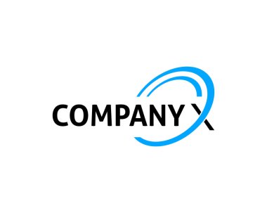 İlk harf X Logo tasarım şablonu