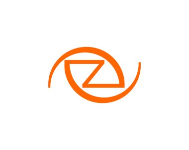 İlk harf Z logo şablonu tasarımı