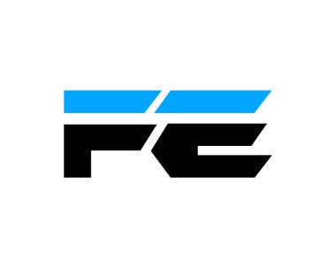 İlk harf FE logo şablon tasarımı