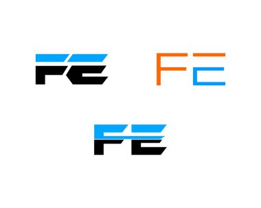 FE logo şablon dizaynının ilk harfi
