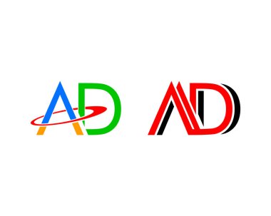 Mektup reklam logo tasarım şablonu öğeleri kümesi