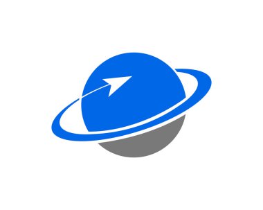 Çember Oku Logo Şablonu Vektör Tasarımı