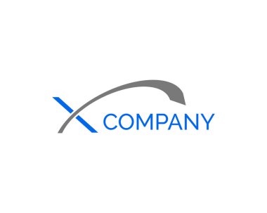 İlk harf X Logo tasarım şablonu