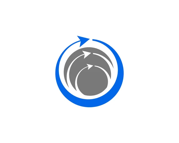 Lingkaran Panah Logo Templat Desain Vektor - Stok Vektor