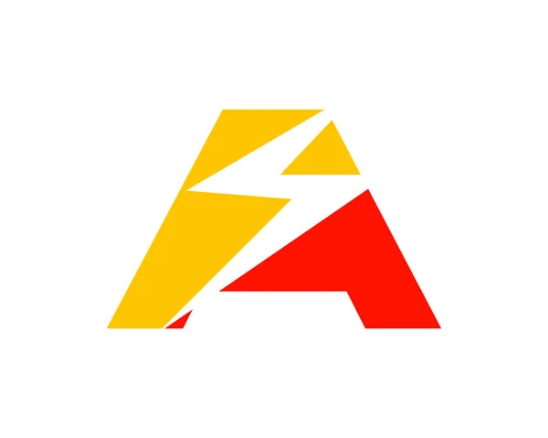 Eerste Letter Met Lightning Bolt Logo Vector Design — Stockvector