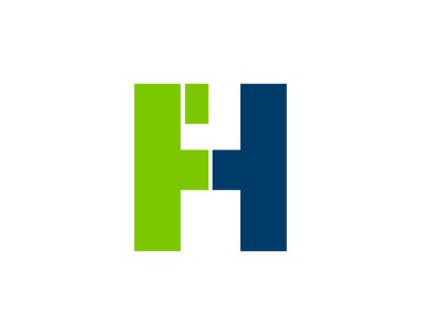 İlk harf Fh Logo tasarım şablonu