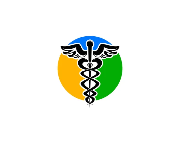 Caduceus 医疗标志徽标 — 图库矢量图片