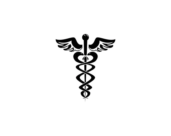 Κηρύκειο Ιατρική Ένδειξη Λογότυπο — Διανυσματικό Αρχείο