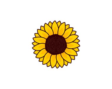 Ayçiçeği logo vektör, ayçiçeği logo