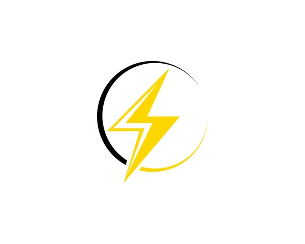 Lightning Logo Template Vector Pictogram Illustratie Ontwerp — Stockvector