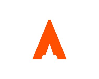 İlk harf A logo vektör tasarım şablonu