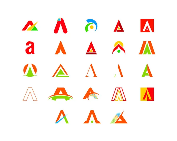 一组首字母 一个标志向量设计模板 — 图库矢量图片