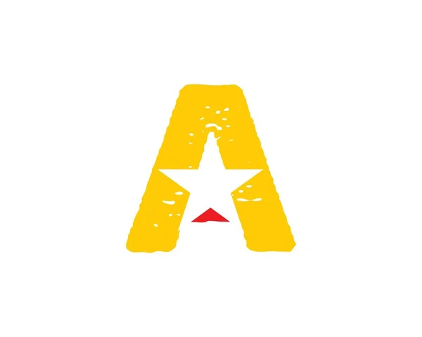 Lettera Iniziale Star Logo Design — Vettoriale Stock
