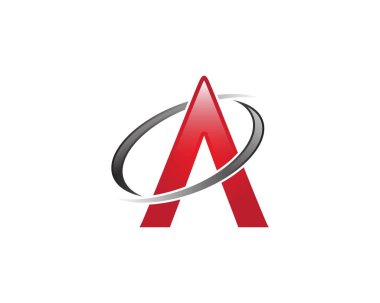 bir mektup swoosh logo şablonu