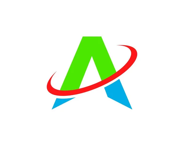 Una Plantilla Logotipo Carta Swoosh — Vector de stock