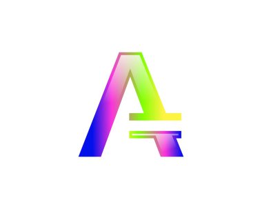 İlk harf A logo vektör tasarım şablonu