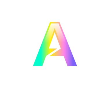 İlk harf A logo vektör tasarım şablonu