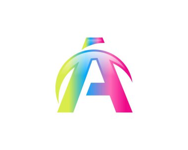 İlk harf A logo vektör tasarım şablonu