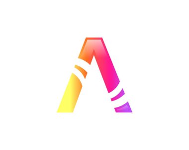 İlk harf A logo vektör tasarım şablonu