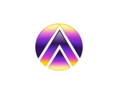 İlk harf A logo vektör tasarım şablonu