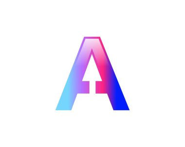 İlk harf A logo vektör tasarım şablonu