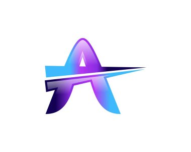 İlk harf A logo vektör tasarım şablonu