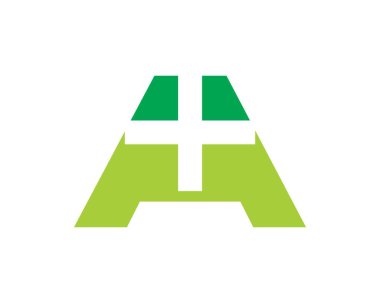 İlk harfi çapraz artı tıbbi logo simge tasarım şablonu öğeleri