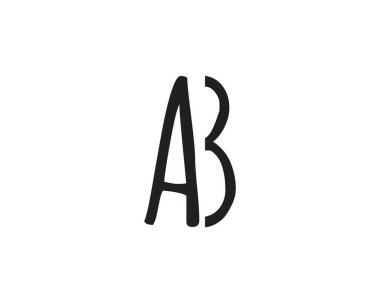 Mektubu Ab logo tasarım şablonu öğeleri