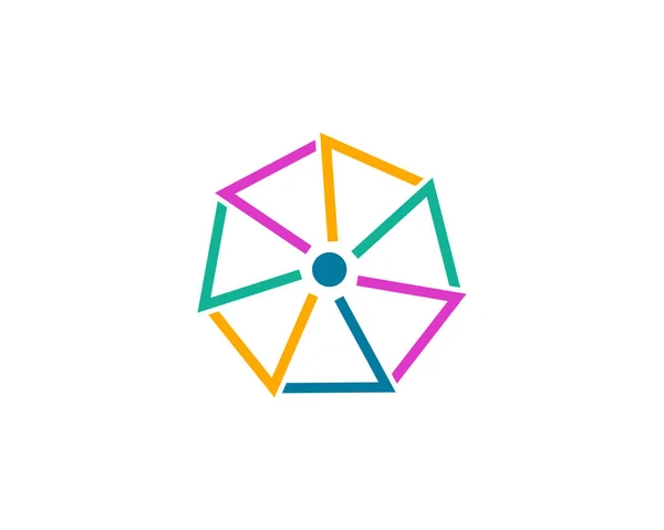 Diseño Abstracto Del Logotipo Del Hexágono — Vector de stock