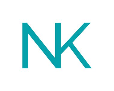 İlk harf Nk Logo tasarım şablonu