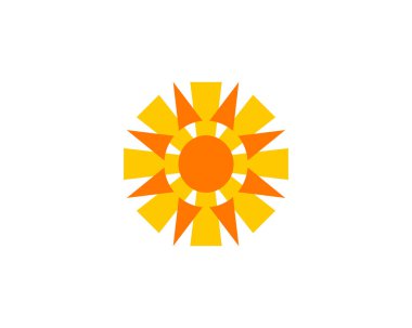 Soyut yaratıcı güneş logo tasarımı